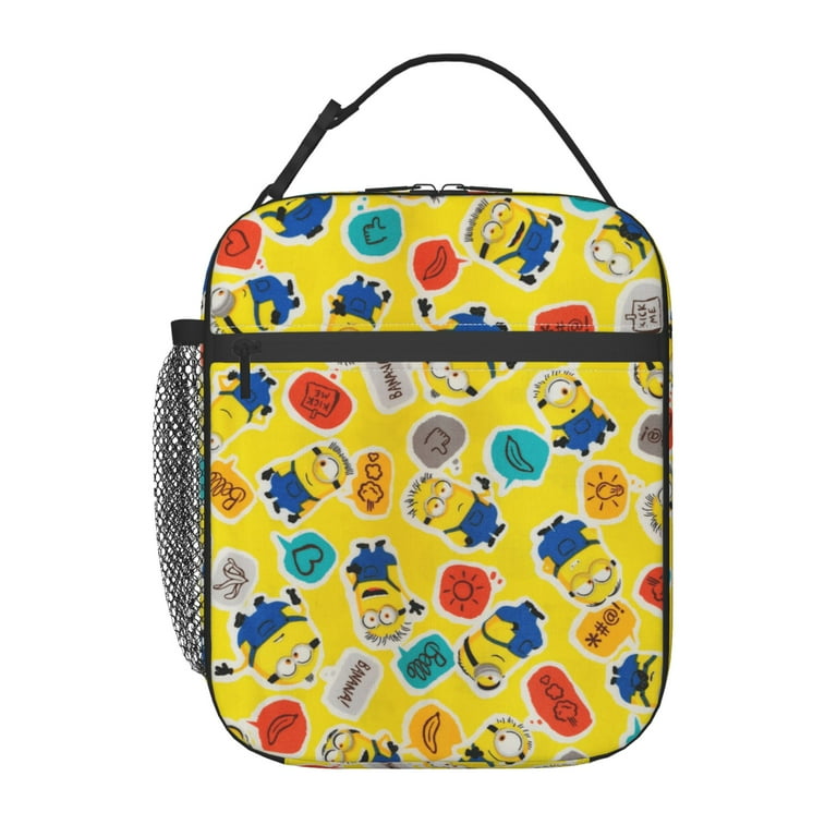 Cute Yellow Minions Portable Lunch Bag for Kids Adults Handheld Cling Bag for Boys Lunch Tote Bags for Girls Insulated Lunch Box for School Travel Office Work Walmart