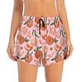 thumbnail image 2 of KLL Painting Peach Pattern Shorts Women,Athletic Shorts High Waisted Running Shorts Pocket Sporty Short Gym Elastic Workout Shorts-X-Large, 2 of 7