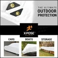 thumbnail image 4 of Heavy Duty White Poly Tarp 20' x 40' Multipurpose Protective Cover - Durable, Waterproof, Weather Proof, Rip and Tear Resistant - Extra Thick 12 Mil Polyethylene - by Xpose Safety, 4 of 5