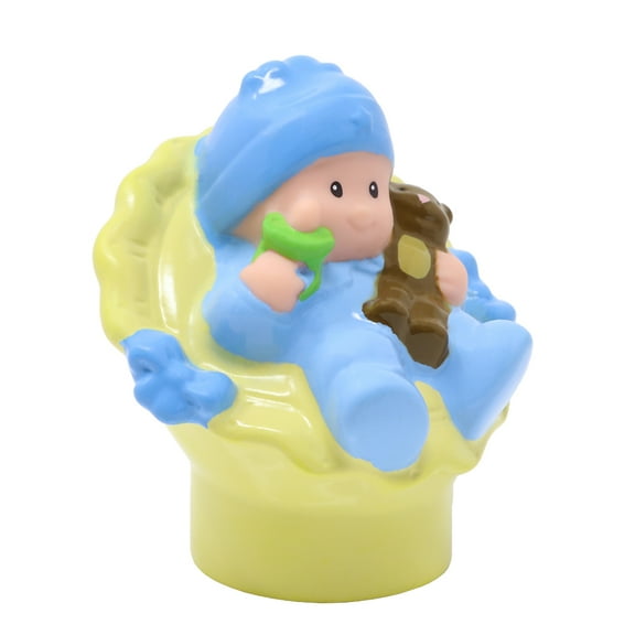 Replacement Part for Collectible Fisher-Price Little People Happy Sounds Home Dollhouse Playset P3329 - Replacement Baby Boy Figure in a Carseat