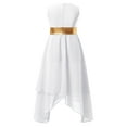 thumbnail image 2 of Aislor Kids Girls Metallic Sleeveless Lyrical Contemporary Dance Dress Size 6-16 White 6, 2 of 7