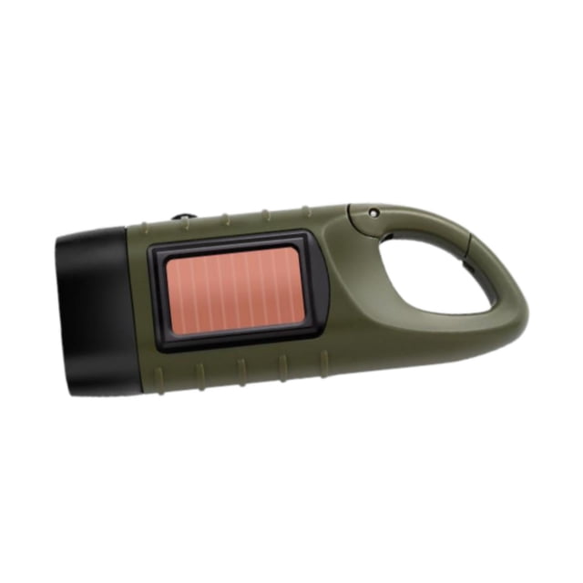 Linterna solar de manivela, lámpara de camping, linterna portátil compacta de mano Verde