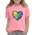 thumbnail image 6 of breaise Valentines Day Graphic Tshirt for Kids Girl Boy Short Sleeve Crewneck Tshirt Soft Cotton Print Tops, 6 of 9