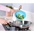thumbnail image 3 of Kitchen Colander Bowl Combo Strainer for Rice, Pasta, Vegetables, Fruits (White), 3 of 6