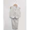thumbnail image 3 of Boys 2-Piece Formal Vest & Suit Pants Outfit Set, Sizes: 2T to 16 (Linen Beige), 3 of 6