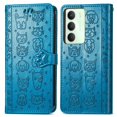 thumbnail image 1 of Étui Rabattable pour FOXDOCK Realme 14 5G, Chat et Chien en Cuir PU Embossé avec Fentes pour Cartes, Support, 1 of 6