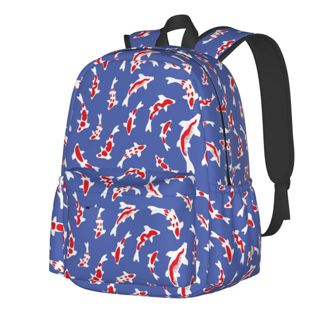 Disketp Beautiful Koi Fish Mochila Escolar de Gran Capacidad y Peso Ligero, Mochila de Viaje Ideal para Escuela, Trabajo y Uso Diario, Cómoda y con Estilo