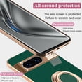 thumbnail image 3 of for Google Pixel 8 Case with Ring Holder Magnetic Aesthetic Google Pixel 8 Phone Case Silicone Soft TPU Thin White Cover 360° Rotatable Metal Kickstand (Dark Green), 3 of 7