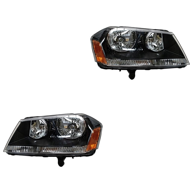 Par de Faros TYC Avenger 2008 A 2014 Dodge Fondo negro