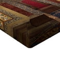 thumbnail image 2 of Ambesonne Gothic Fitted Sheet, Medieval Palace, Full Size, Brown Ruby, 2 of 3