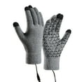 thumbnail image 2 of USB Powered Winter Heating Knitted Gloves for Cycling Typing and Outdoor Cold Weather Activities with Rechargeable Battery Operation, 2 of 4