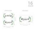 thumbnail image 3 of Koyal Wholesale Minimal Leaves Table Reserved Signs for Wedding Reception, Ceremony, Foldable Table Tent Cards, 16-Pack, 3 of 5