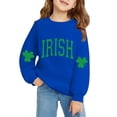 thumbnail image 6 of Otqutp St Patrick's Day Sweatshirt for Girls Kids Long Sleeve Crewneck Irish Clover Shirt Teen Boys Solid Soft Casual Hoodies Top, 6 of 6