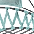thumbnail image 4 of Barton Egg Swing Chair With Stand, Hanging Egg Chair Outdoor, Rattan Wicker Patio Hanging Basket Hammock Chair With Canopy & UV Resistant Cushion For Indoor Bedroom Balcony, Aqua, 4 of 6