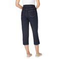 thumbnail image 3 of Woman Within Women's Plus Size Petite Tummy Tamer Capri Jean Jean, 3 of 6