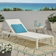 thumbnail image 3 of Cherie Coral Outdoor Mesh Aluminum Chaise Lounge, White, 3 of 12