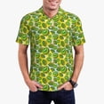 thumbnail image 5 of Wukai Watercolor Kiwi Fruits Summer Men’s Polo Shirts,Quick-Dry Athletic Shirt,Classic Fit Shirts-Large, 5 of 8