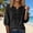 A1 Black, variant on Womens Summer Linen Shirts Three Quarter Blouses Lightweight Ethnic Style V Neck Shirts Beach Casual Summer Tops Pullover Shirt Fashion Outfits Dressy Clothes 2026 Casual Trendy Blouse Brown L