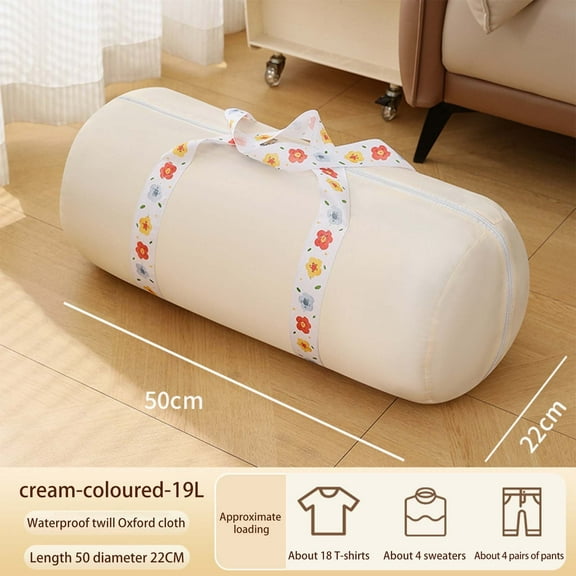 Extra Large Foldable Storage Bag with Handle - Breathable Oxford Fabric Organizer for Blankets, Clothes, Pillows - Under Bed & Closet Storage Solution