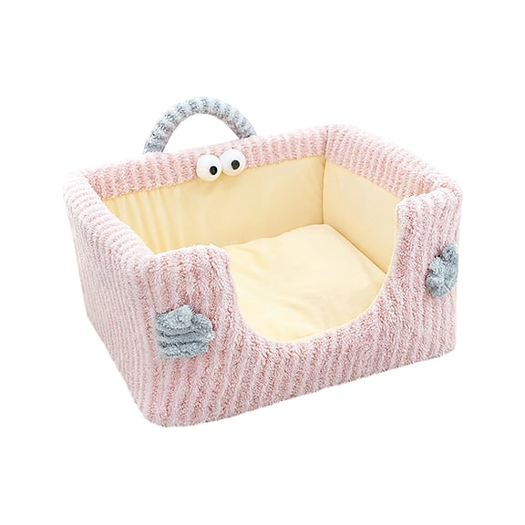 Soft Pet Bed for Cats and Dogs, Cozy Indoor Sleeping Nest, Comfortable Warm Cushion for Small to Medium Dogs and Indoor Cats