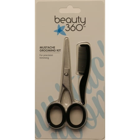 Beauty 360 - Mustache Grooming Kit, For Precision Trimming