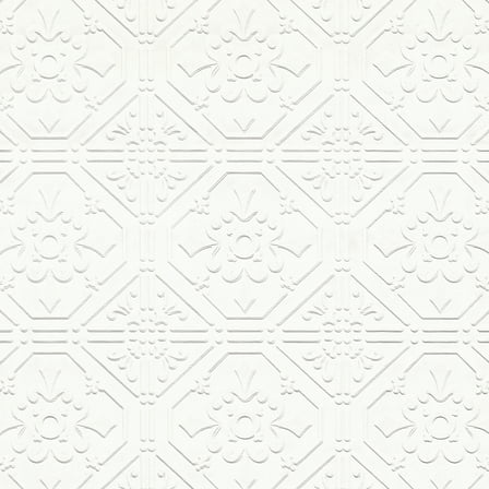 Brewster Home Fashions Brooklyn White Tin Paintable Wallpaper