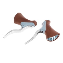 QccHieUs 1 Pair Road Bike Bicycle Racing Drop Bar Brake Levers Set 22.2-23.8mm Coffee