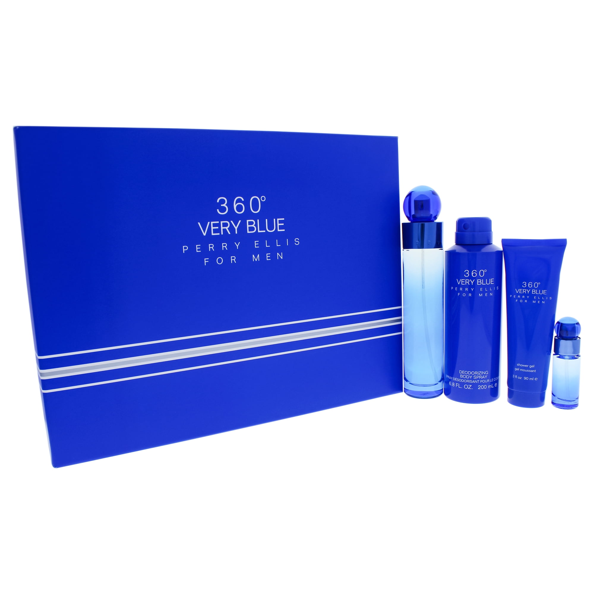 Perry Ellis 360 Very Blue for Men Pc Gift Set with EDT Spray