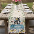 thumbnail image 4 of Animals Flowers Table Runner 90 Inches, Weeping Spring Floral Elegant Pastoral Rustic Bed Runner Dresser Scarves Tabletop for Indoor Outdoor Parties/Ceremony/Banquet, 13" x 90", 4 of 8