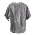 thumbnail image 3 of ZZHZGZ Mens 4Th of July Shirt Men T Shirts Plain Summer Linen Short Sleeve Casual T Shirt Men's Stand Pullover Shirt Xxl, 3 of 6