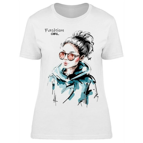 Fashion Girl Cute Woman T-Shirt Women -Image by Shutterstock, Female Small