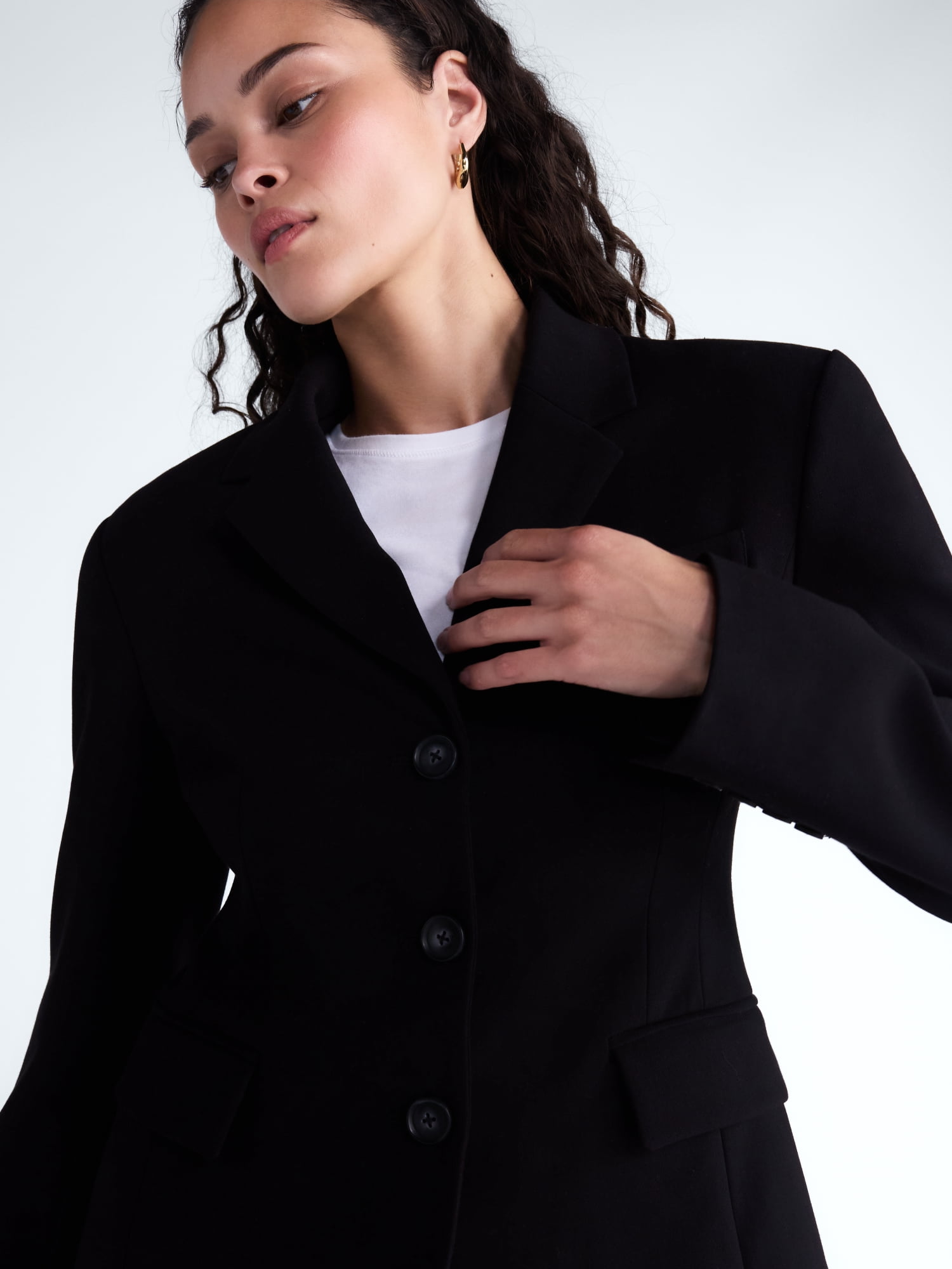 Scoop Women's and Women's Plus Notched Hourglass Blazer, Sizes XS-XXL