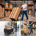 thumbnail image 4 of 330 LBS Capacity Heavy Duty Dolly Cart, 2-in-1 Convertible Foldable Hand Truck with Silent Wheels, Adjustable Handle for Home and Commercial Use, 4 of 12