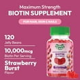 thumbnail image 3 of Human Beanz Biotin Jelly Beans 10000mcg, Max Strength Hair Skin Nails Vitamins for Women & Men, Sugar-Free Hair Growth Supplement, Gluten-Free Non-GMO Kosher Halal, 120 Strawberry Gummies, 3 of 10