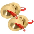 thumbnail image 1 of QUMIIRITY 2Pairs Small Finger Cymbals Copper and Nylon Portable Durable Instrument for Dancing, 1 of 6