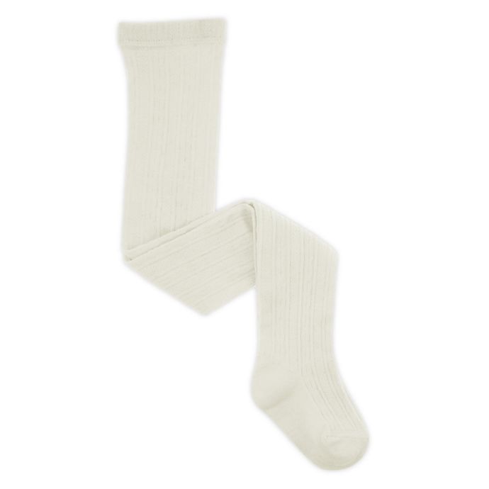 6M Cable Knit Tights in Ivory 