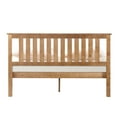 Mellow Marley Solid Wood Platform Bed with Paneled Headboard, Natural