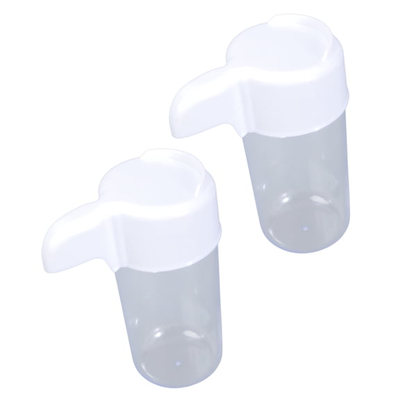 2-Piece Bird Water Dispenser for Cage Automatic Parrot Waterer No Mess Parakeet Feeder Plastic Food Container