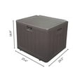 thumbnail image 4 of 35 Gallon Extra Thin Resin Deck Box, Duarable Waterproof Outdoor Storage Box for Poolside, Patio, Garden, Home and Balcony - Brown, 4 of 8
