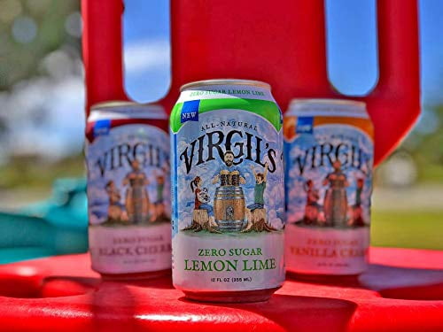 Virgil's, Zero Sugar Black Cherry, Great Tasting Zero Calorie Keto Friendly Soda (6 - 12oz cans
