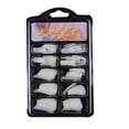 thumbnail image 1 of 100pcs French Plastic Fake Fingernails Solid Color plastic fake Full Half Cover Fake False Nail Art Tips Accessory, 1 of 8