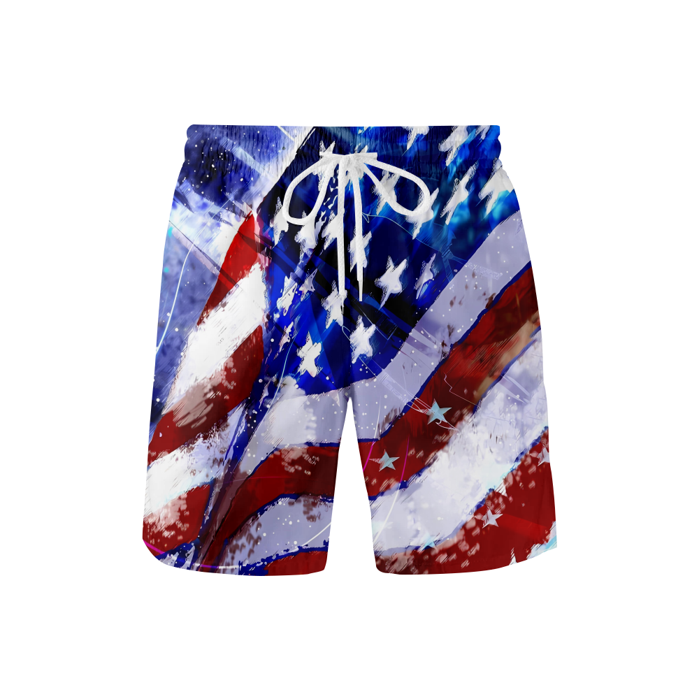 FABOTD Boy's and Mens Beach Shorts Independence Day Beach Shorts