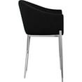 thumbnail image 4 of Meridian Furniture Xavier Black Velvet Counter Stool with Chrome Metal Legs, 4 of 8