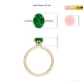 thumbnail image 5 of ANGARA Lab Grown 1.5 Ct Oval Emerald Hidden Halo Engagement Ring for Women in 14K Yellow Gold (Size-9x7mm) | May Birthstone, Birthday, Anniversary, Jewelry Gift for Women | Lab-Grown Emerald Ring, 5 of 8