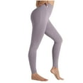 thumbnail image 3 of Jinhomg Women's Yoga Pants High Waist Tummy Control Leggings Solid Color Seamless Stretch Butt Lift Workout Pants Dark Gray XL, 3 of 9