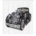 thumbnail image 3 of Ambesonne Old Hollywood Shower Curtain, Realistic Classic Car, 69"Wx75"L, Charcoal Grey Grey, 3 of 3
