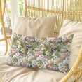 thumbnail image 4 of Sage Green Botanical Pillow Covers, Linen Long Throw Pillow Case, Spring Floral Summer Botanical Vintage Holiday Pillow Protector Decorative Cushion Cover for Living Room/Bedroom 12" x 20", 4 of 8