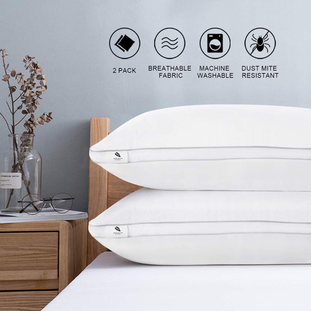 Viewstar Standard Pillows for Sleeping, Bed Pillows 2 Pack Hotel