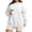 White, variant on Women's Plus Size Crewneck Sweatshirt Oversized Long Sleeve Pullover with Chest Pocket Casual Fleece Top for Fall Winter Daily Wear