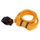 thumbnail image 1 of Candado de bicicleta de cable en espiral de Unique Bargains, candado pesado y reiniciable de 5 dígitos, 130 cm, naranja, 1 juego, 1 of 6